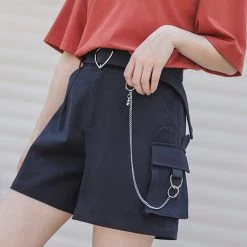 Juwas NEW ARRIVAL Punky Heart Chain Skater Shorts