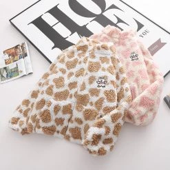 Juwas Cow Pattern Zipper Coat CLOTHING