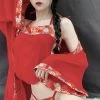 Juwas Red Chinese Styled Night Lingerie Set