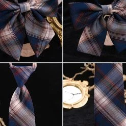 Juwas Navy Purple JK Uniform Bow Ties & Neck Tie CLOTHING
