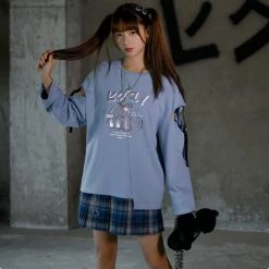 Juwas NEW ARRIVAL Japanese “For Sale” Bear Long Sleeve Sweater