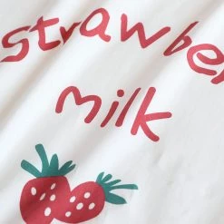 Juwas Sweet Strawberry Milk Sleeveless Top And Short CLOTHING