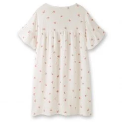 Juwas Cherry Print Cotton Short Sleeve Pajamas Dress CLOTHING