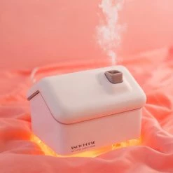 Juwas Kawaii Mini House Air Humidifier With Warm Light