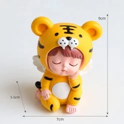 Juwas Cute Tiger Suit Baby Mini Figurine