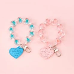 Juwas NEW ARRIVAL Lovely Hearts Beads Wristlet Bracelet