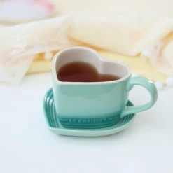 Juwas NEW ARRIVAL Heart Ceramic Coffee Cup And Saucer