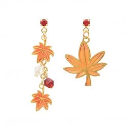 Juwas Cat Maple Leaf 925 Sterling Silver Earrings Ear Clip Fashion & Beauty