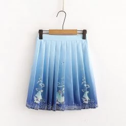 Juwas Japanese Deep Blue Sea Collared Kimono And Skirt Set