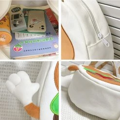 Juwas Cartoon Hamburger Shoulder Bags