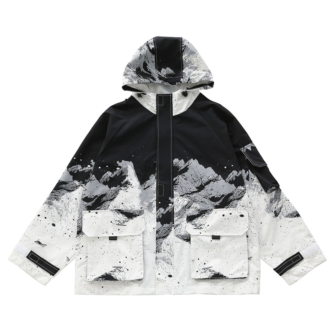 Juwas Retro Black Color Splash Oversize Jacket 9 Juwas Retro Black Color Splash Oversize Jacket
