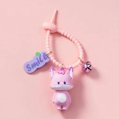 Juwas Lovely Pink Fox PVC Keychain