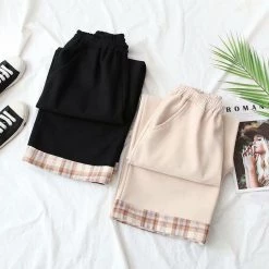 Juwas Japanese Basic Chic Casual Wide-Leg Square Pants NEW ARRIVAL