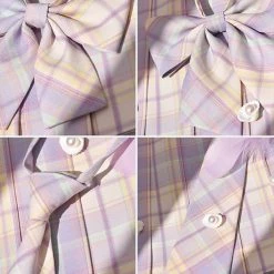 Juwas NEW ARRIVAL Purple Plaid JK Uniform Bow Tie & Neck Tie