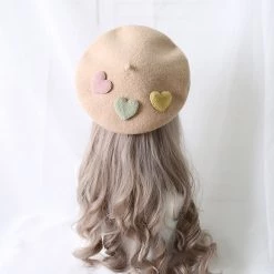 Juwas Lovely Mini Hearts Beret Hat