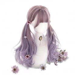 Juwas Purple Fairy Ombre Bangs Long Wig NEW ARRIVAL