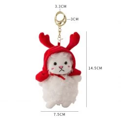 Juwas NEW ARRIVAL Hoodie Plush Cartoon Animal Keychain