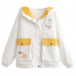 Juwas CLOTHING Hungry Carrot Bunny Thick Coat Jacket