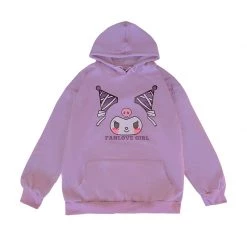 Juwas Harajuku Cartoon Print Loose Warm Hoodie CLOTHING