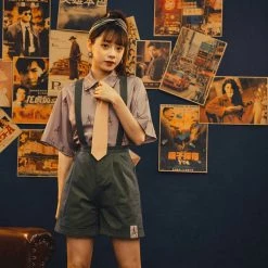 Juwas Kawaii Vintage Polo And Suspender Short NEW ARRIVAL 13 Juwas Kawaii Vintage Polo And Suspender Short NEW ARRIVAL