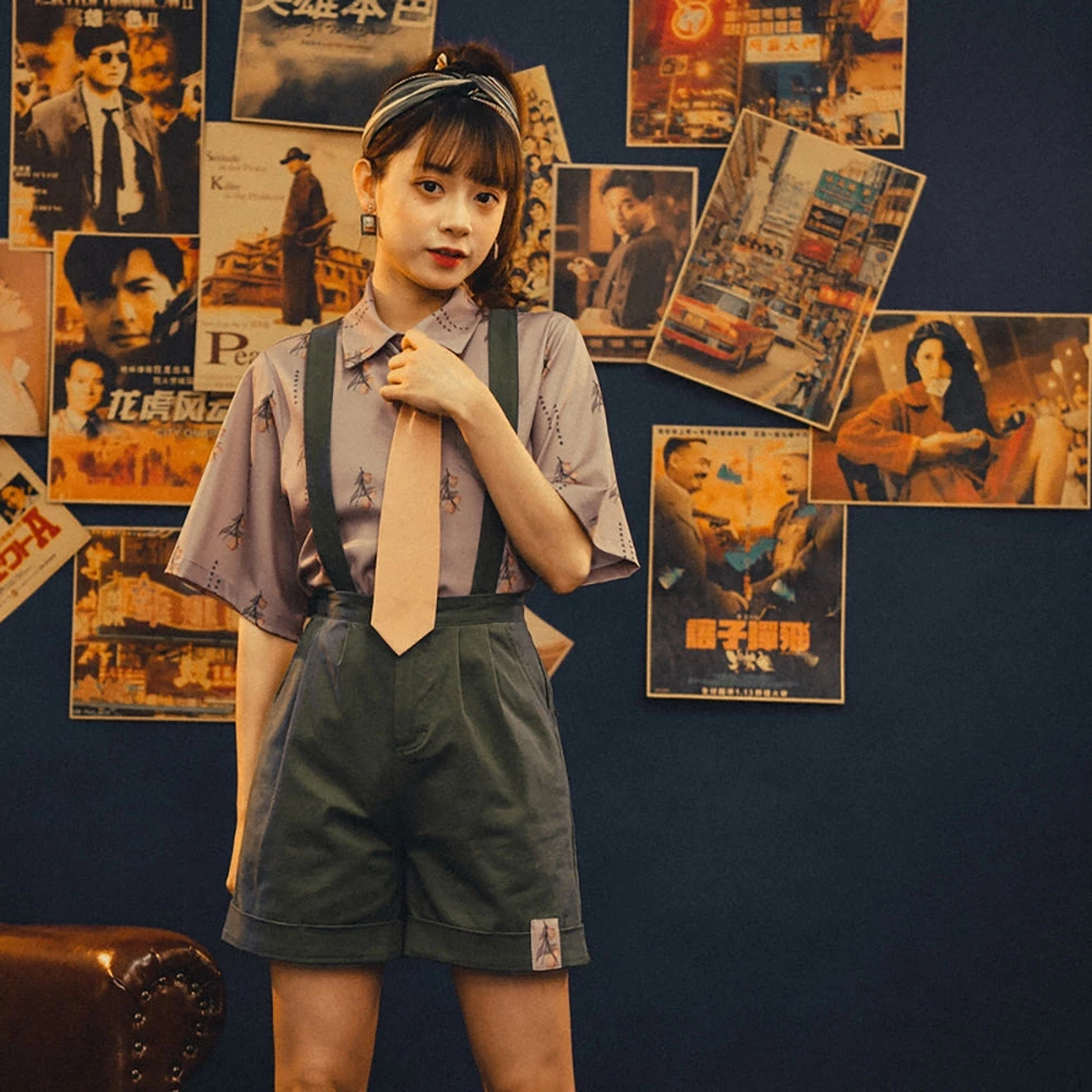 Juwas Kawaii Vintage Polo And Suspender Short NEW ARRIVAL 6 Juwas Kawaii Vintage Polo And Suspender Short NEW ARRIVAL