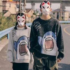 Juwas NEW ARRIVAL Shark Cotton Fleece Sweater
