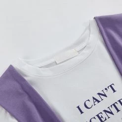 Juwas NEW ARRIVAL Letters Print Round Neck T-shirt