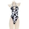 Juwas Kawaii Cow Pattern Print Halter Onesie Lingerie CLOTHING 1 Juwas Kawaii Cow Pattern Print Halter Onesie Lingerie CLOTHING