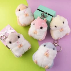 Juwas NEW ARRIVAL Kawaii Hamster Plush Keychain