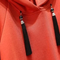 Juwas Vintage Tassel Sweatshirt Skirt Hoodie