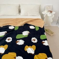 Juwas Sheep Soft Velvet Blanket HOME&LIFESTYLE