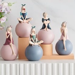 Juwas Girl Sit On Ball Ornaments NEW ARRIVAL