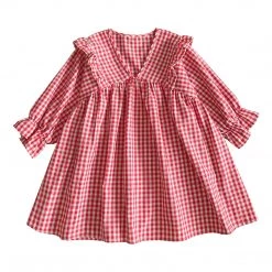 Juwas Vintage Red White Plaid Sleeve Shirt