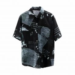 Juwas Vintage Letters Print Pocket Short Sleeve Shirt 13 Juwas Vintage Letters Print Pocket Short Sleeve Shirt