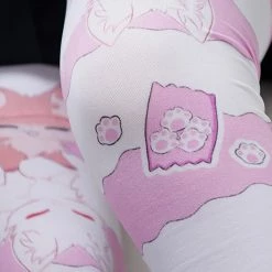 Juwas CLOTHING Kawaii Fox Lady Sweet Donut Knee Socks