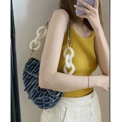 Juwas Chic Irregular Pearl Chain Handbag NEW ARRIVAL