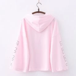 Juwas Strawberry Bear Drawstring Hoodie