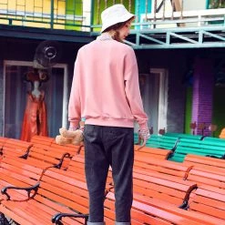 Juwas CLOTHING Kawaii Graphic Fake Undershirt Pink Sweater