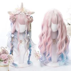 Juwas Fashion & Beauty Harajuku Princess Two-Tone Long Wavy Wig