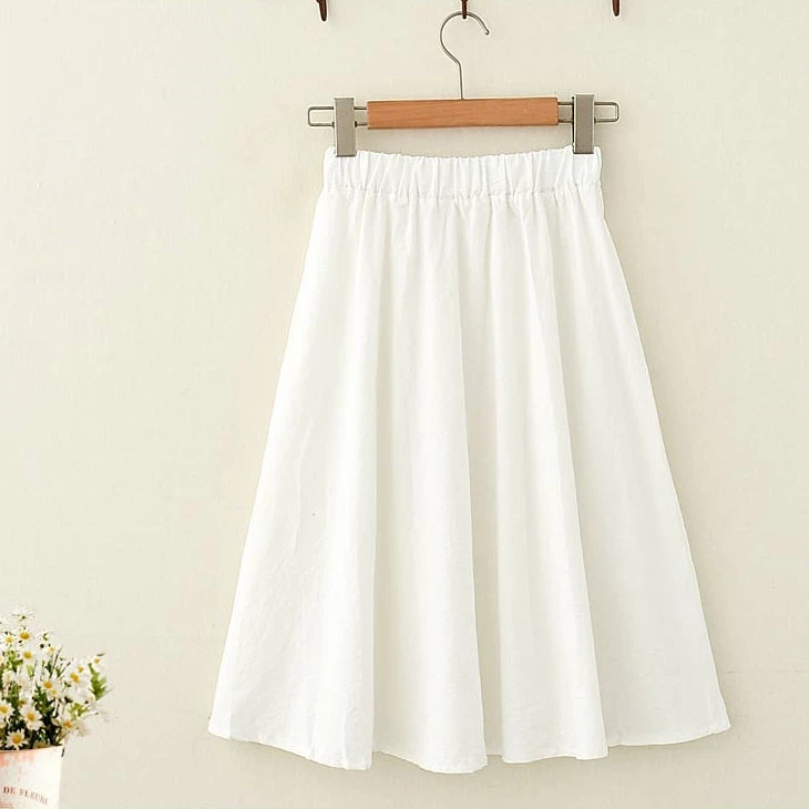 Juwas.com Online Store Japanese Summer Button Linen Flounce Skirt NEW ARRIVAL 8 Juwas.com Online Store Japanese Summer Button Linen Flounce Skirt NEW ARRIVAL