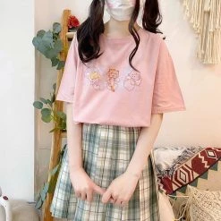 Juwas Japanese Cartoon Angle Girl Cotton T-shirt