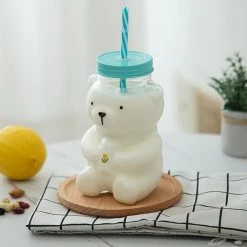 Juwas Bear Model Glass Bottle