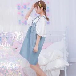 Juwas Japanese Kitten Fake Jumper Dress