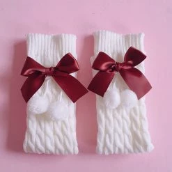 Juwas CLOTHING Bow Knot Ball Warmers