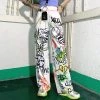 Juwas Cool Street Spray Paint Doodle Sweatpants NEW ARRIVAL