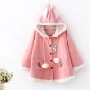 Juwas Rabbit Ears Carrot Embroidery Coat CLOTHING