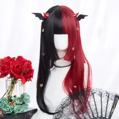Juwas Fashion & Beauty Gothic Devil Black And Red Cosplay Wig