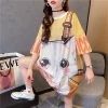Juwas Cute Cartoon Cat Print Loose Summer T-Shirt NEW ARRIVAL