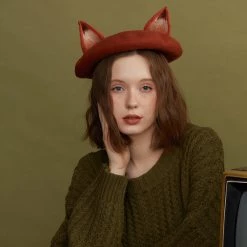 Juwas Fox Handmake Wool Handmade Beret NEW ARRIVAL