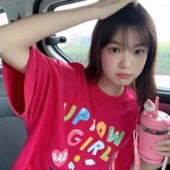 Juwas Cow Pasture Print Loose T-shirt